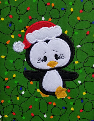 Christmas Penguin Applique