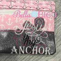 ITH Anchor Jesus is my Anchor Wallet Machine embroidery design