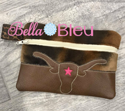 ITH Longhorn Wallet Machine Embroidery Design