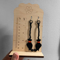 Witches Broom FSL Earrings Halloween
