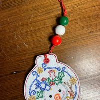 Snowman 2 ITH Christmas Ornament