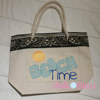 Sketchy Beach Time Machine Embroidery design 6x10