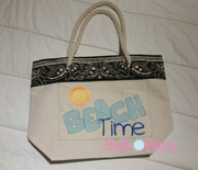 Sketchy Beach Time Machine Embroidery design 6x10