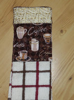 ITH Coffee Latte Stipple Towel Handle Topper