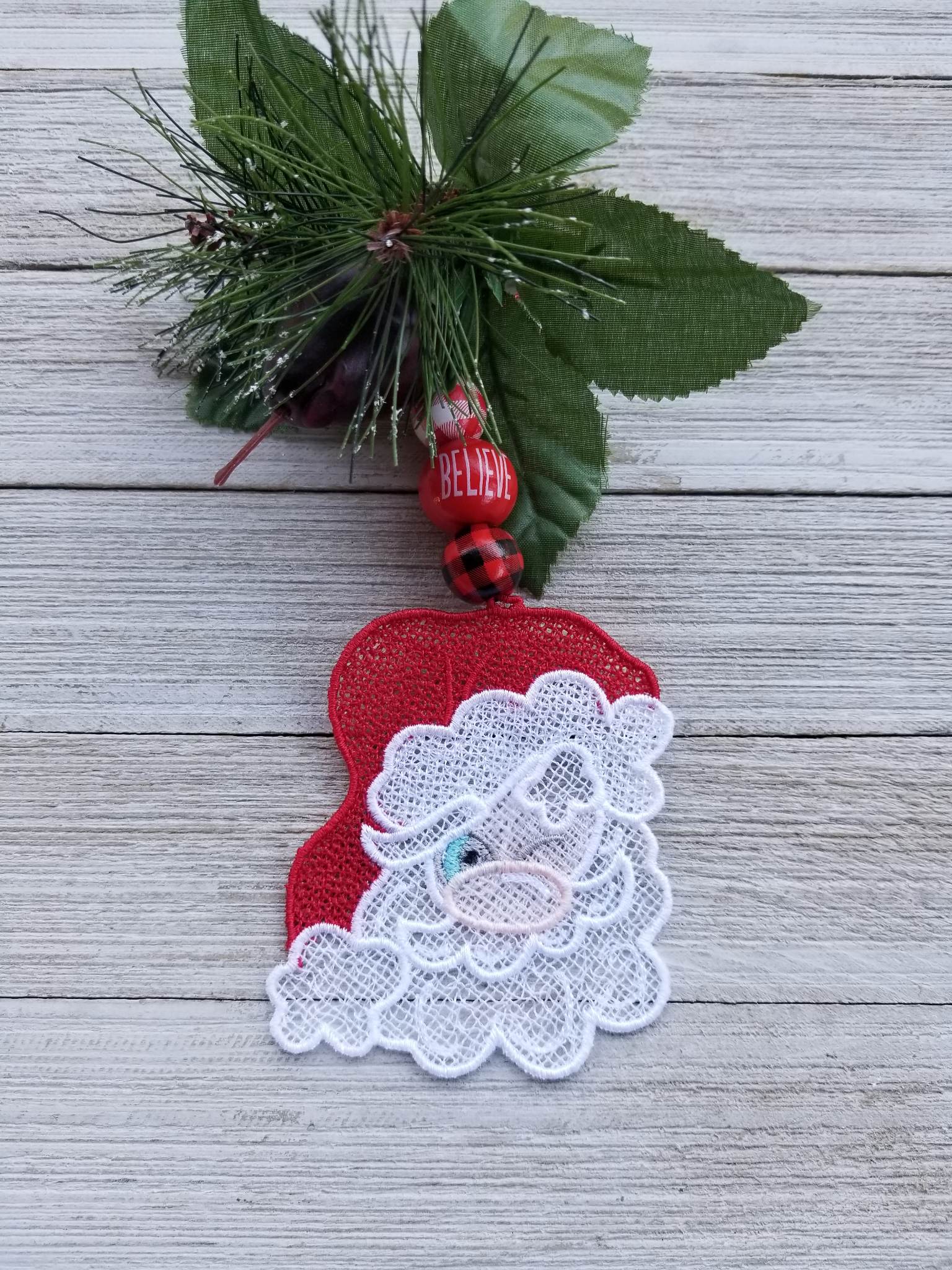 FSL Christmas Santa ITH Christmas Ornament – Bella Bleu Embroidery