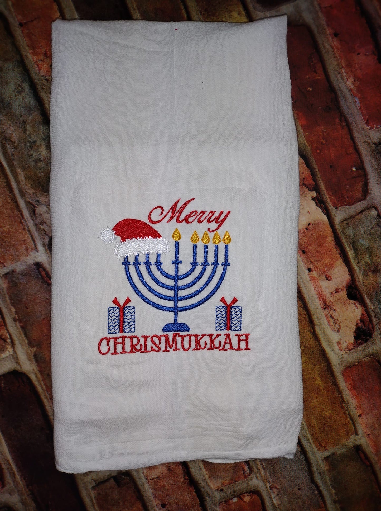 Merry Chrismukkah Hanukkah Sketchy Design