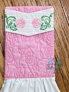 ITH Rose Stipple Towel Handle Topper