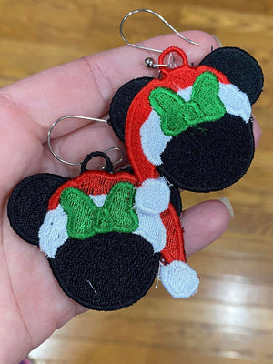 ITH Christmas Mouse Girl Earrings