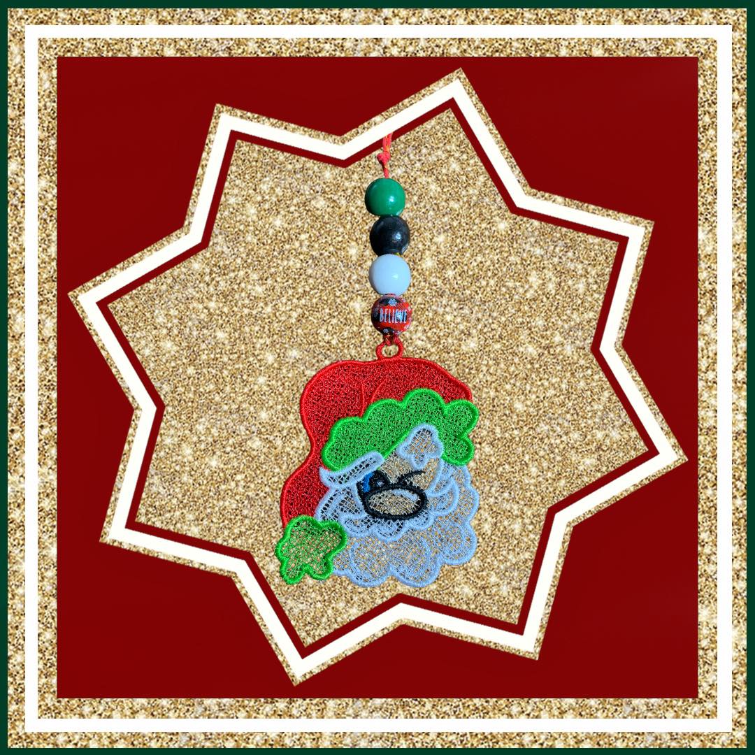 FSL Christmas Santa ITH Christmas Ornament