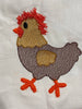 Farm Chicken Faux Chenille Embroidery design