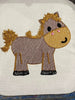 Farm Horse Faux Chenille Embroidery design