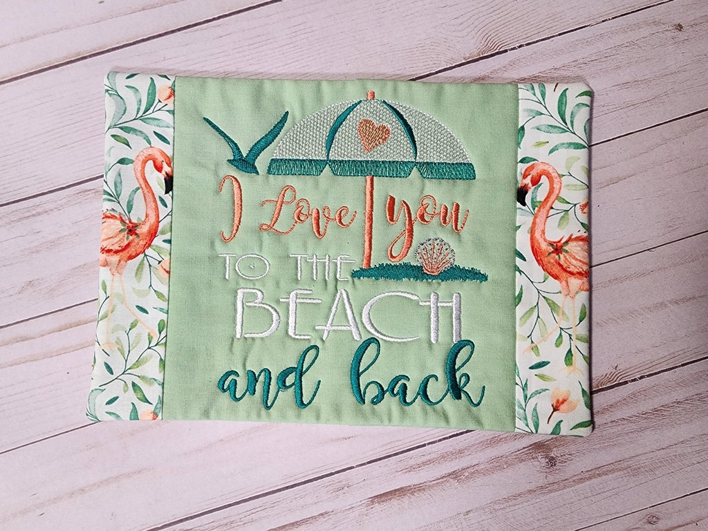 I love you to the beach and back Sketchy Embroidery design