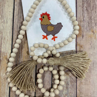 Farm Chicken Faux Chenille Embroidery design
