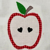 Applique Apple half bean stitch