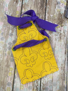 Fleur de Lis Stipple Soap Apron ITH design