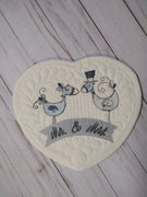 Mr & Mrs Bird Wedding Couple Scribble
