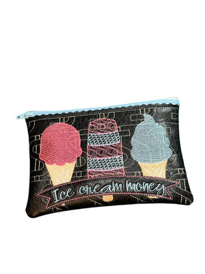 ITH Ice Cream Trio Sketchy zipper bag