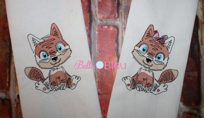 Sketchy Boy Fox embroidery design