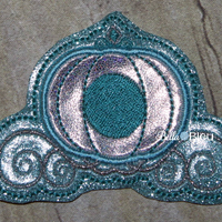 Princess Carriage Feltie in the hoop ith machine embroidery design