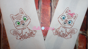 Fox Girl Bean stitch embroidery design