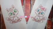 Fox Bean Stitch embroidery design