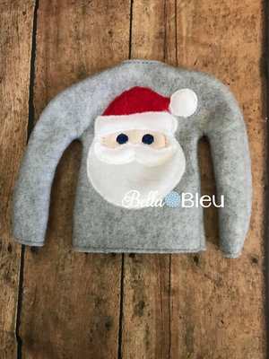 ITH Santa Face Elf Sweater Shirt Machine Embroidery Design