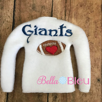 ITH Giants Football Elf Sweater Shirt Machine Embroidery Design