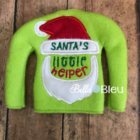 ITH Santa's Little Helper Elf Sweater Shirt Machine Embroidery Design