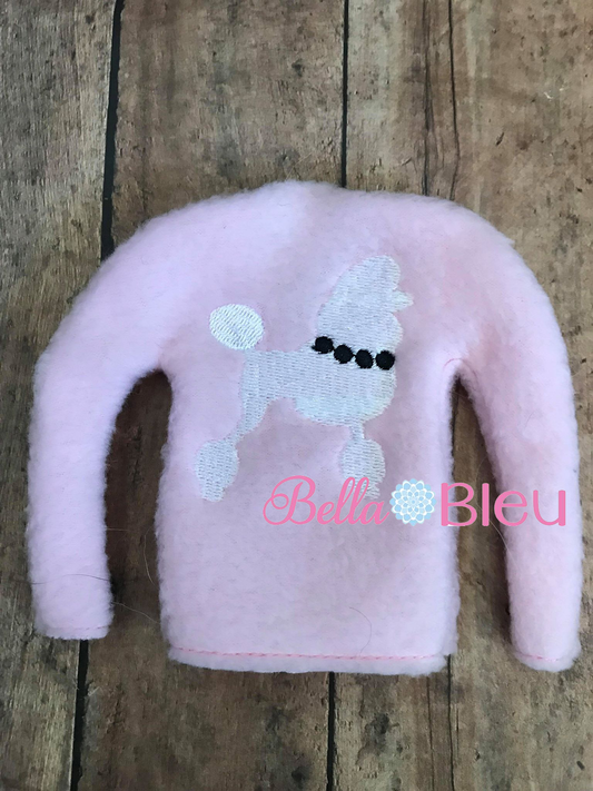 ITH Poodle Elf Sweater Shirt Machine embroidery design