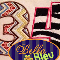 Leo Numbers 0 through 5 Applique Embroidery Design. Great for Birthday Shirts
