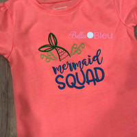 Mermaid Squad Nautical Machine Embroidery Design