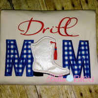 Applique Drill Mom Machine Embroidery Design