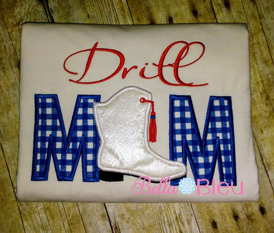 Applique Drill Mom Machine Embroidery Design