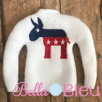 ITH Democrat Donkey Elf Sweater Shirt Machine embroidery design