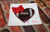 Heart Shaped Football Applique with bow