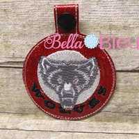 ITH Mascot Wolves Wolf  Key fob Luggage Tag