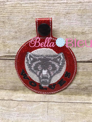 ITH Mascot Wolves Wolf  Key fob Luggage Tag