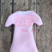 ITH Elf Inspired Stranger Things Pink Smocked Dress and Jacket Set
