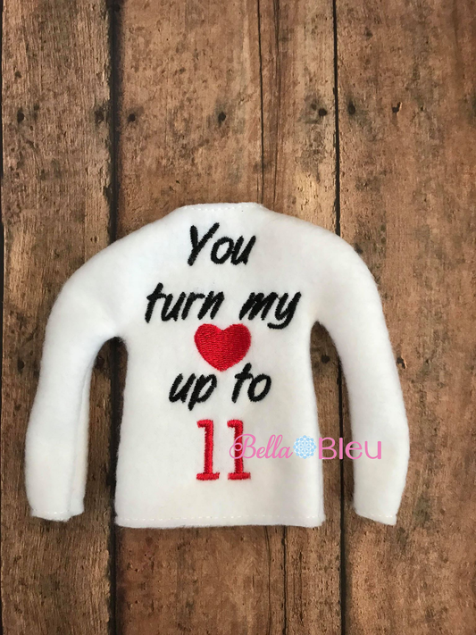 ITH Elf Inspired Stranger Things Heart 11 sweater shirt