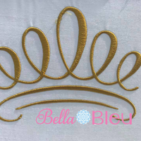 Princess Crown machine embroidery design 4x4