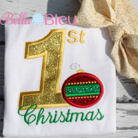 Baby's 1st Christmas with Ornament Machine Applique