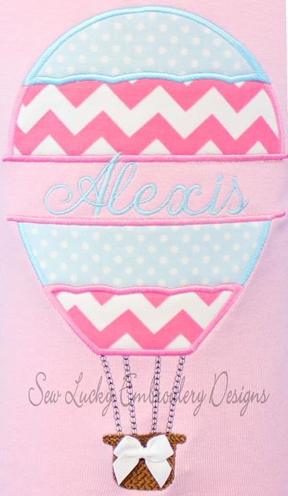Split Hot Air Balloon Applique