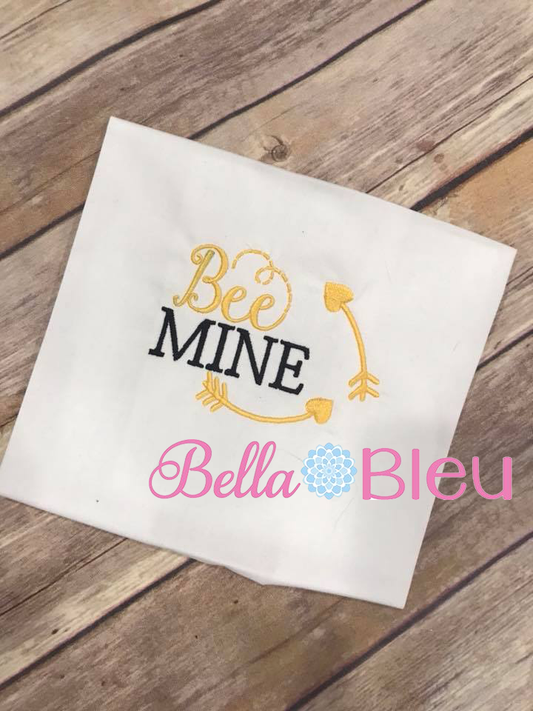 Bee Mine Machine Embroidery Design 8x12