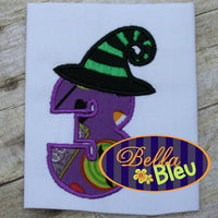 Halloween Witch Applique Numbers 1-5