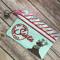 In the Hoop ITH Christmas Reindeer Wallet machine embroidery design