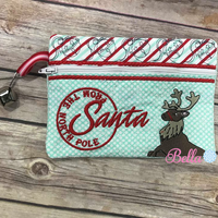 In the Hoop ITH Christmas Reindeer Wallet machine embroidery design