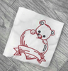 Valentine Bear and Heart outline 5x7