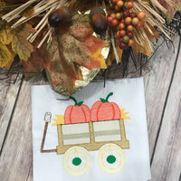 Sketchy Fall Pumpkin in Wagon