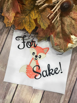 Sketchy For Fox Sake Fall Sketchy machine Embroidery Design 6x6