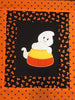 Halloween Candy Corn with Boy Ghost machine applique embroidery design 6x10